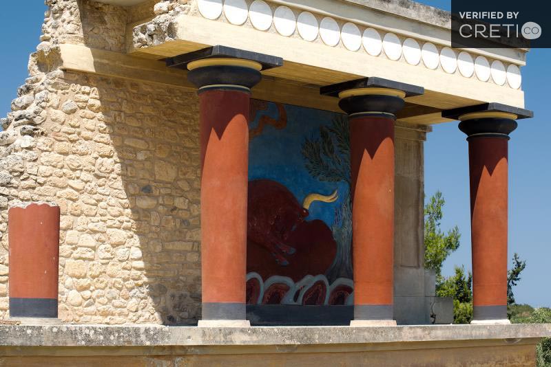 The Minoan palace of Knossos, the most popular of the Highlights of Heraklion