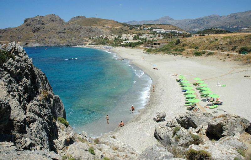 Plakias Beach, the most popular of the Highlights of Rethymno