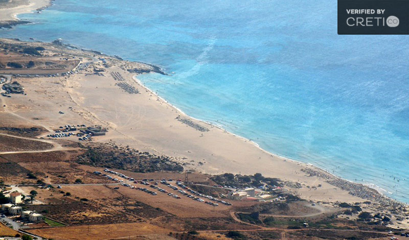 Panoramic view of Falassarna beach,Crete