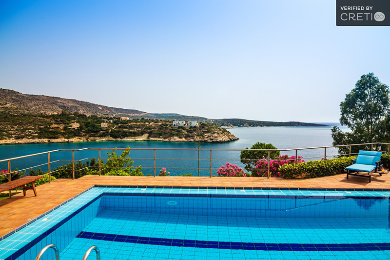 Exceptional villa with direct sea access above Loutraki Beach In Crete