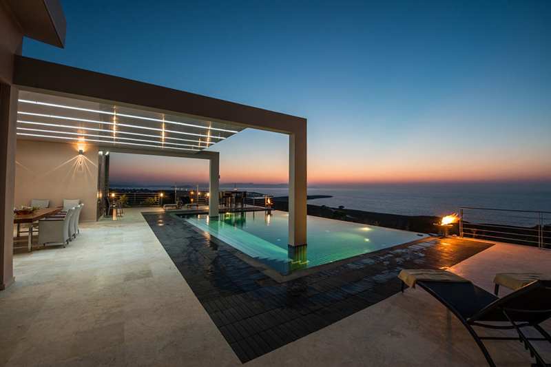 Luxury villa hanging over Kalathas Beach In Crete