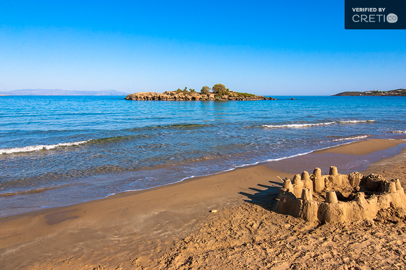 The island opposite Kalathas Beach In Crete