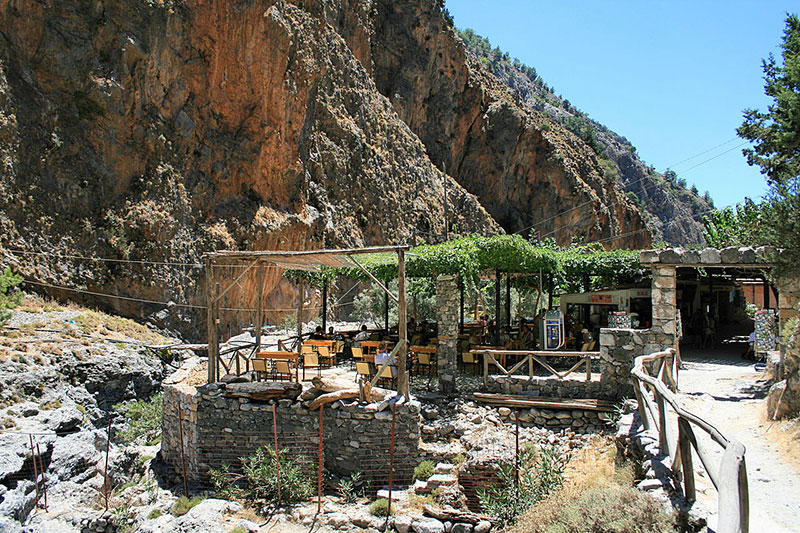 Cafe at the end of Samaria Gorge
