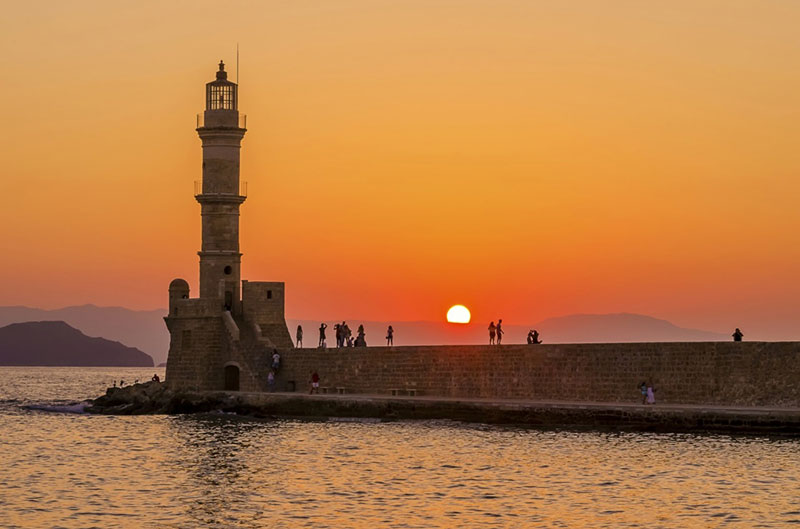 The Venetian Lighthouse in the Old Town of Chania