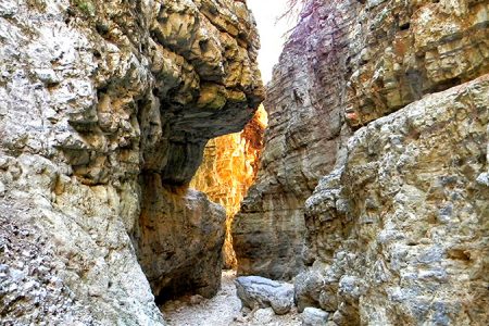 The narrowest point of Imbros Gorge