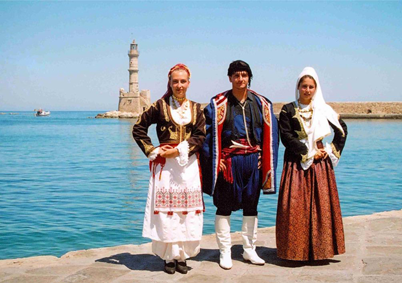 The tradtional Cretan costume