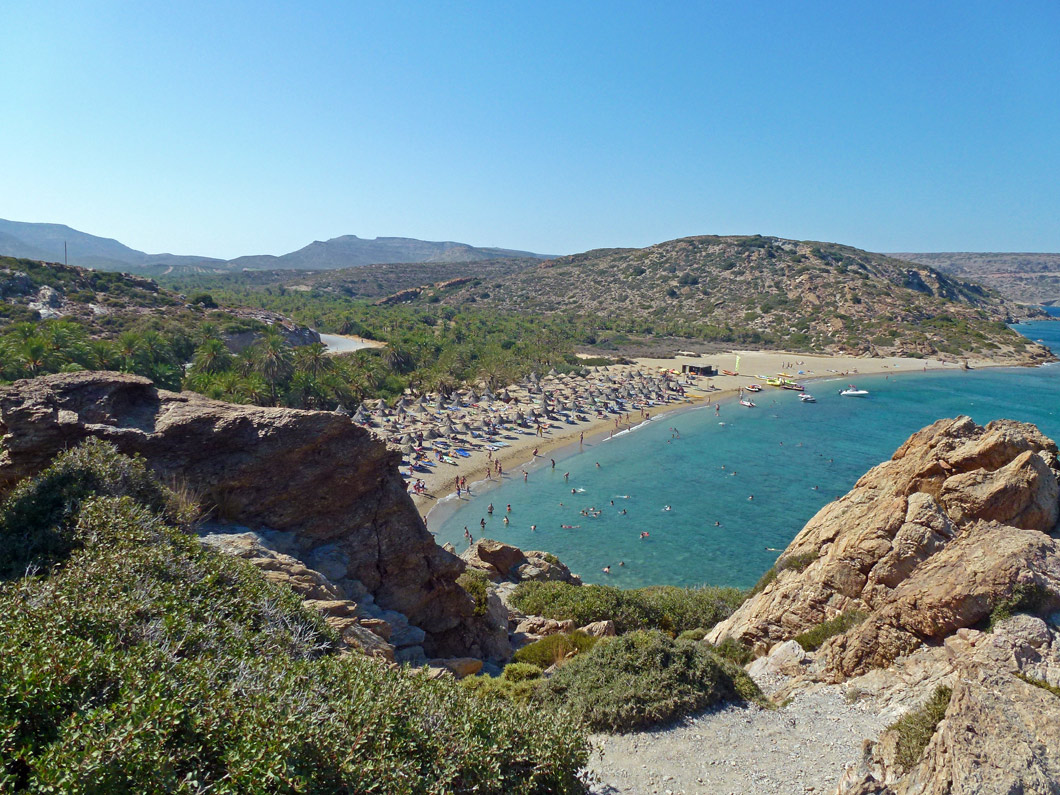 vai beach destination routes in crete 