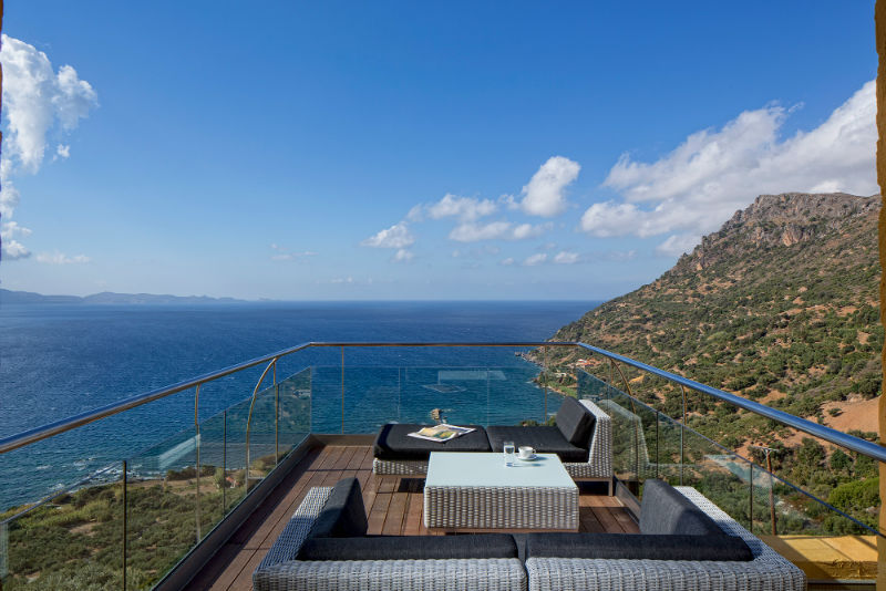 Modern outdoor furnishing and incredible sea view