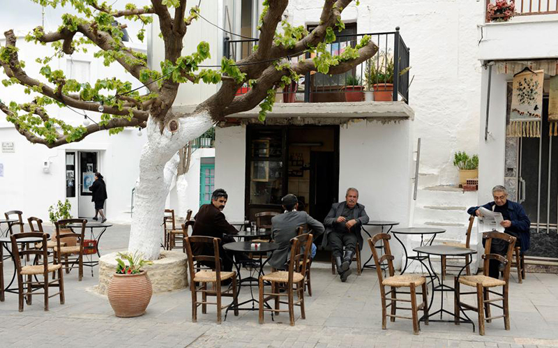 Anogia in Crete - Traditional cafe